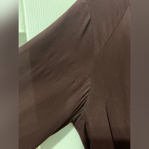 All Saints Purple Long Sleeve V-Neck Blouse - Picture 10 of 12